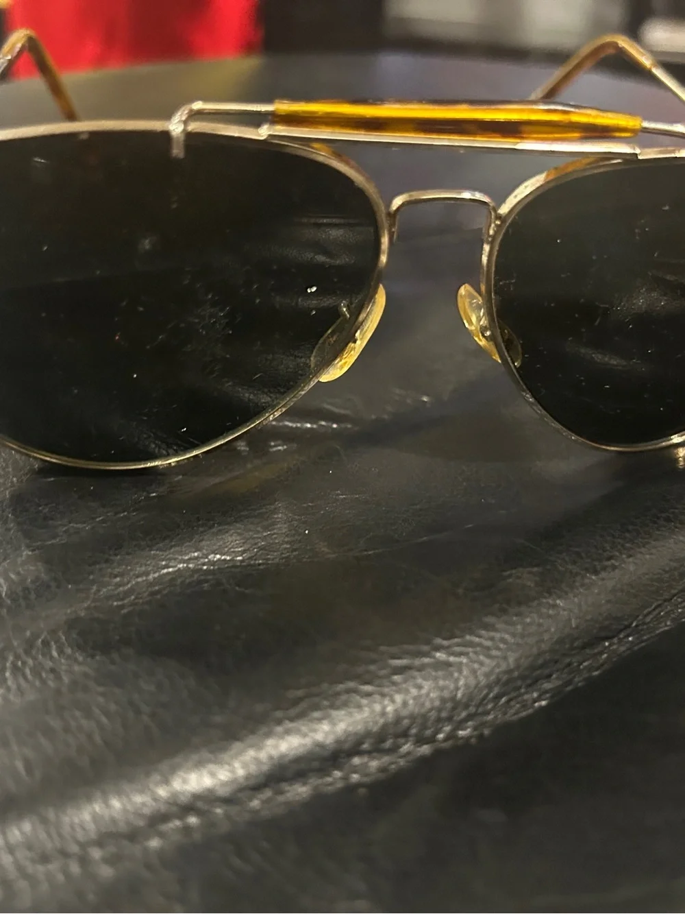 Aviator Gold Frame Sunglasses with Dark Lenses